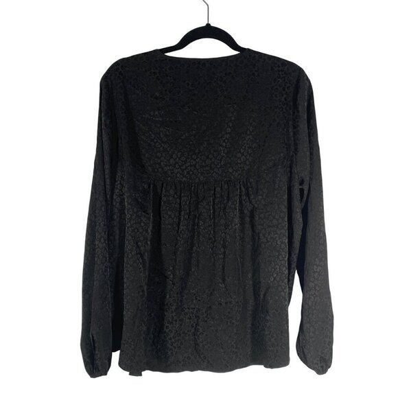 Lilly Pulitzer Hensley leopard print neutral black blouse button up women’s XL - Picture 3 of 13